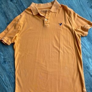 Orange American Eagle short sleeve polo